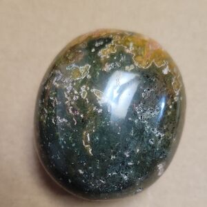 Polished Ocean Jasper Palm Stone